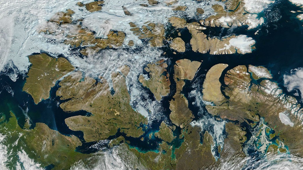 The Northwest Passage seen from space.