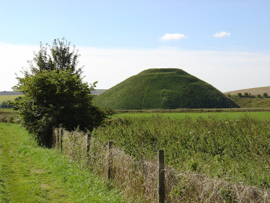 Not far from the spot where the Wiltshire Wind undid my plans...the ancient artificial mound known as Silbury Hill is in view.