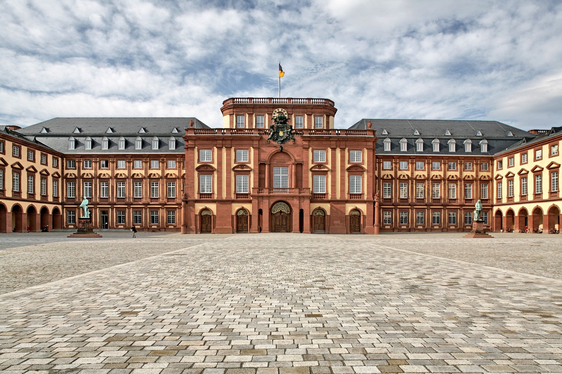 The palace of the Elector of the Palatinate at Mannheim, where its resident orchestra was the heart of the "Mannheim School".