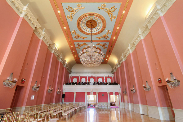 The restored main room of St. Lawrence Hall.